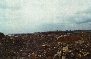 Illegally dumped waste at a site in Kent.