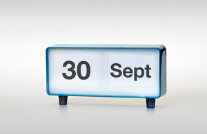 Photograph of a calendar displaying 30 Sept