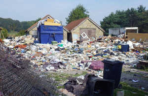 Illegal waste site