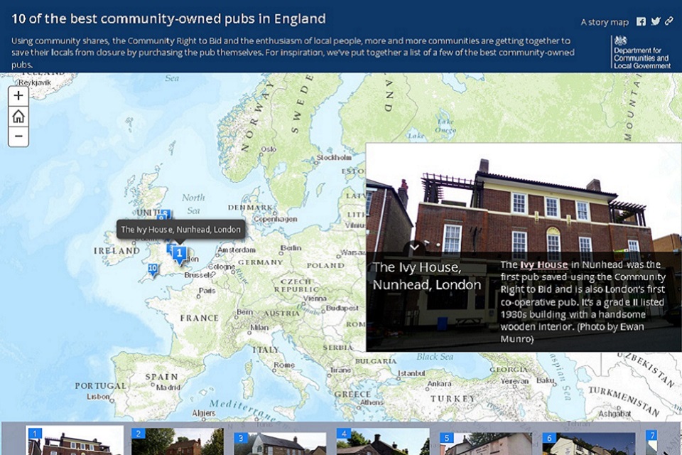 Interactive map from the how to run your community pub guide