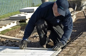 VC paving stones being laid