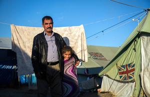 Civilians displaced by ISIL in Iraq, in a camp supported by UK aid. Picture: Andrew McConnell/Panos for DFID