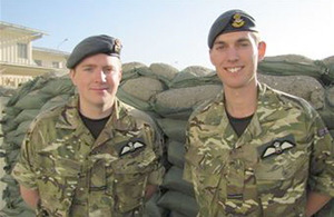 Flying Officers Matthew Smyth and Lee Southward in Afghanistan