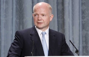 Foreign Secretary William Hague
