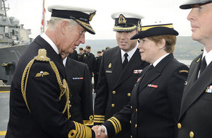 HRH Prince Charles visits NATO warships before Exercise Joint Warrior begins