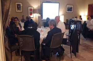 EBLEX delegates at a working dinner