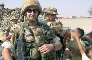 Major Robbie Whitfield meeting the recruits of the future