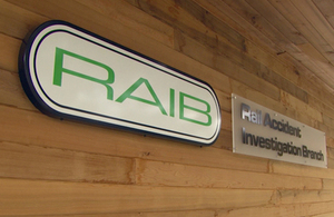 RAIB logo at Cullen House