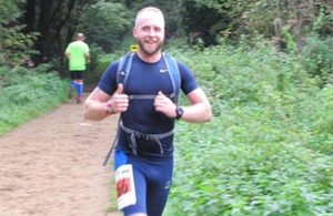 PC Gareth Ward running in the event