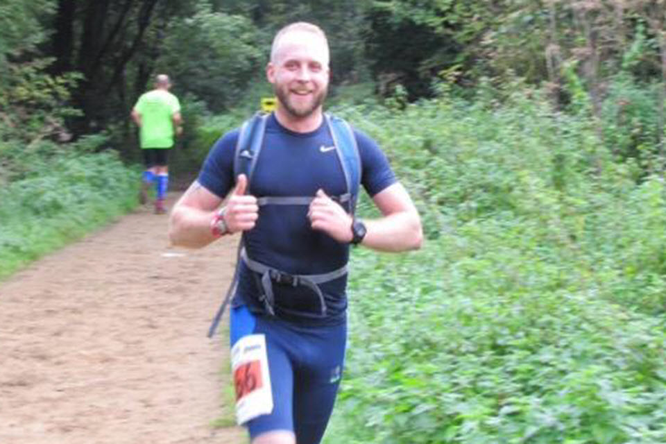 Gareth running in the event