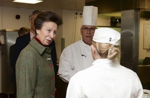 Princess Anne meets Army apprentice chefs