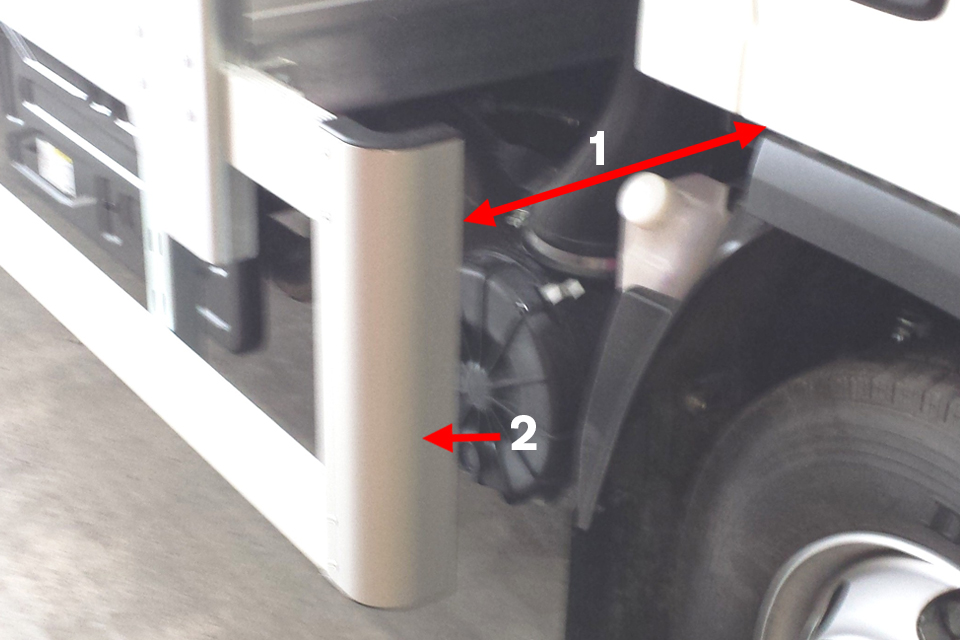 Individual Vehicle Approval (IVA) vehicle side guards (lateral