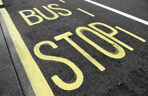 Bus stop road marking