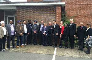 Austrian foreign Minister Sebastian Kurz with Southall's faith leaders