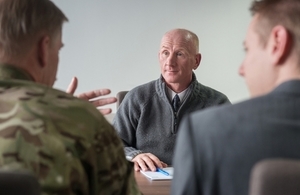 People in a meeting.