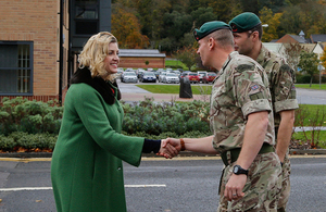 Penny Mordaunt MP, Minister of State for the Armed Forces, has visited 40 Commando Royal Marines based at Norton Manor Camp in Taunton, Somerset.