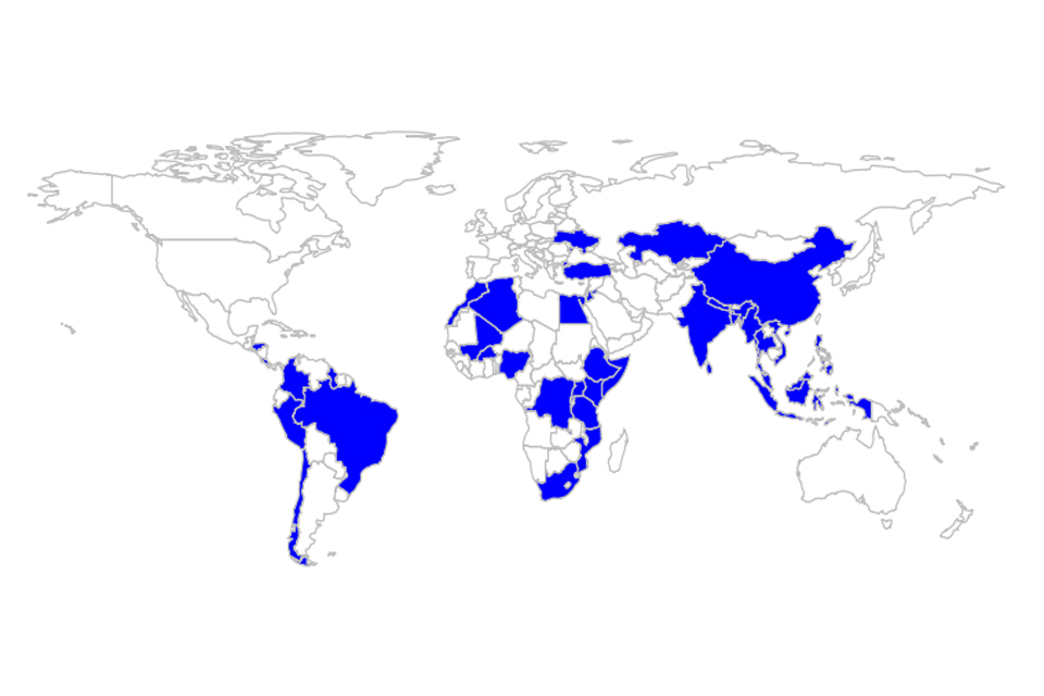 ICF country map