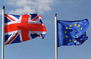 UK and European Union Flags