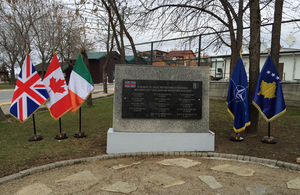 Remembrance Day service 2015 in Kosovo