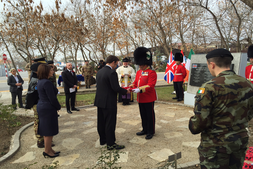 Remembrance Day service 2015 in Kosovo