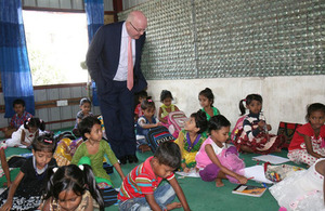 Robert W Gibson CMG visits JAAGO School in Dhaka