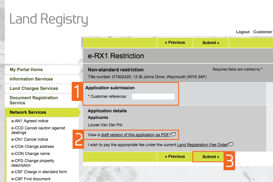 how to check land registration online
