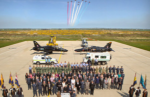 The Red Arrows over RAF Valley