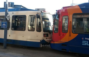 Image showing the trams involved (courtesy The Star, Sheffield).