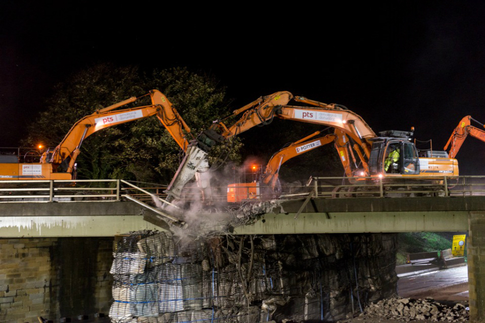 Footbridge demolition