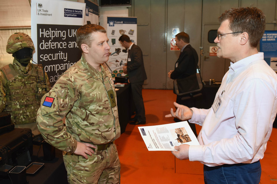 UKTI DSO’s Military Export Support Team formed part of the exhibition