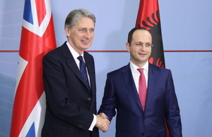 Foreign Secretary Philip Hammond visit to Tirana