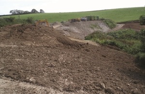 Lower Trebrown Farm – the larger of the two illegal waste sites
