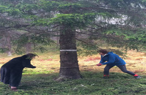 Mayor of Westminter and Oslo cutting Christmas tree