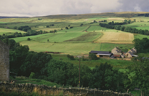 Rural image of fields and farm buidlings