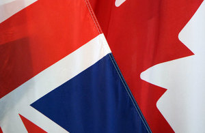 Canada and UK flags