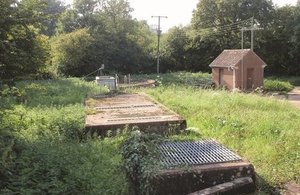 Ashill sewage treatment works near Cullompton, Devon
