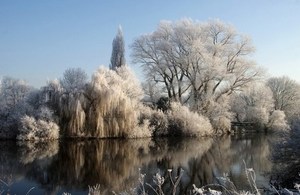 Attenborough Nature Reserve in mid-winter