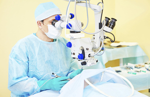 An eye surgeon