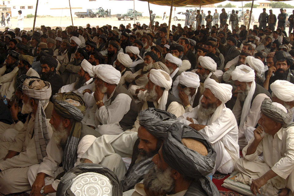 Over 200 people turned up for the distribution of farming equipment in Nad 'Ali district centre  