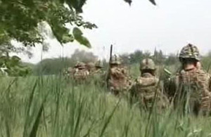 Royal Marines from 42 Commando on patrol