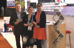 Alan Fletcher, Cecile Faraud and Poppy Rai with their awards.