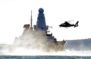 HMS Daring during her FOST training