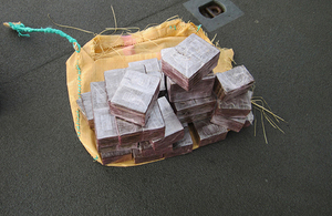Drugs seized by HMS St Albans. Crown Copyright.