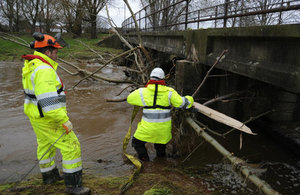 Clearing river blockages in Carlisle