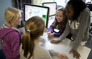 pupils using a computer