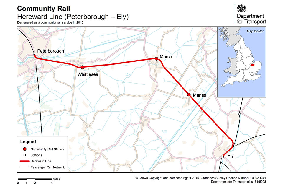 Hereward Line map