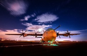 A C130J Hercules aircraft