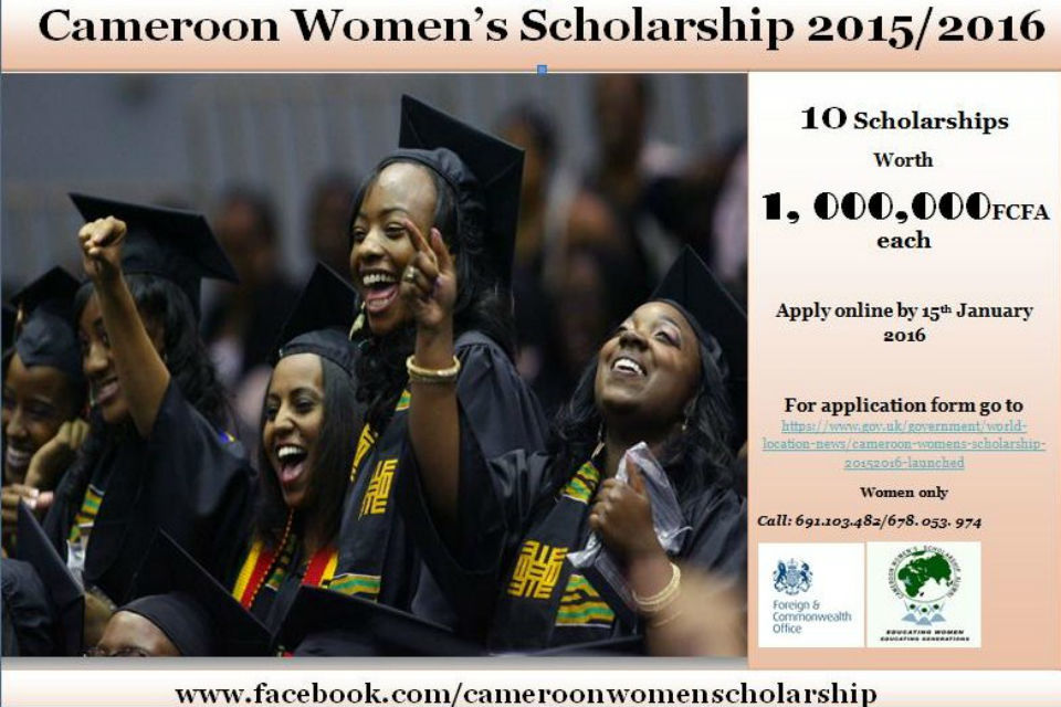 Cameroon Women's Scholarship 2015/2016 Deadline Extended - GOV.UK