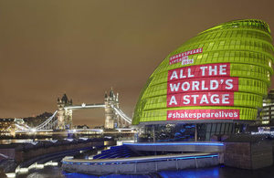 Prime Minister David Cameron launched 'Shakespeare Lives' on 5 January 2016.