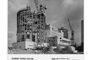 Oldbury nuclear power station construction, 1965